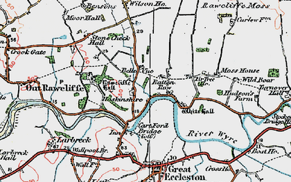 Old map of White Hall in 1924