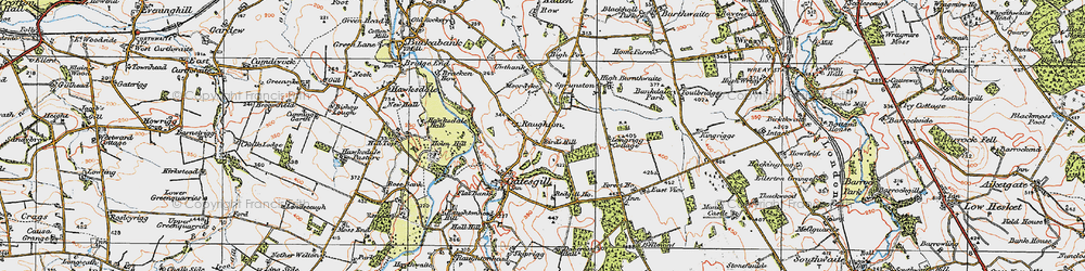 Old map of Raughton in 1925