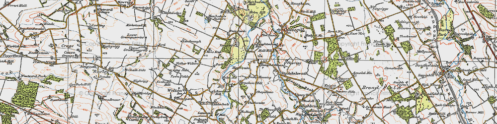 Old map of Raughton Head in 1925