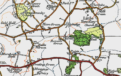 Old map of Raven's Green in 1921