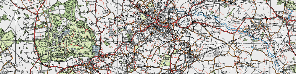 Old map of Ravenhead in 1923