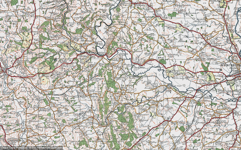 Old Map of Ravenhills Green, 1920 in 1920