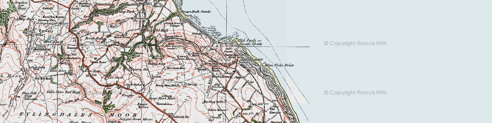 Old map of Blea Wyke Point in 1925