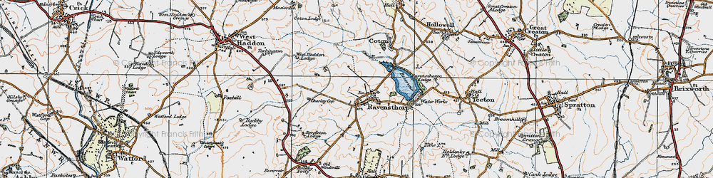 Old map of Ravensthorpe in 1919