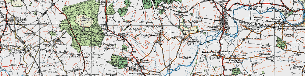 Old map of Ravenstone in 1919
