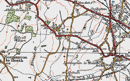 Old map of Ravenstone in 1921