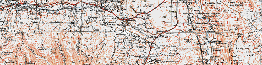 Old map of Ashfield in 1925