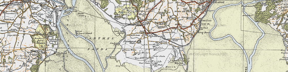 Old map of Ravenstown in 1925