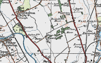 Old map of Rawcliffe in 1924