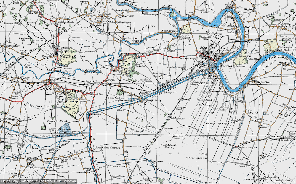 Old Map of Rawcliffe Bridge, 1924 in 1924