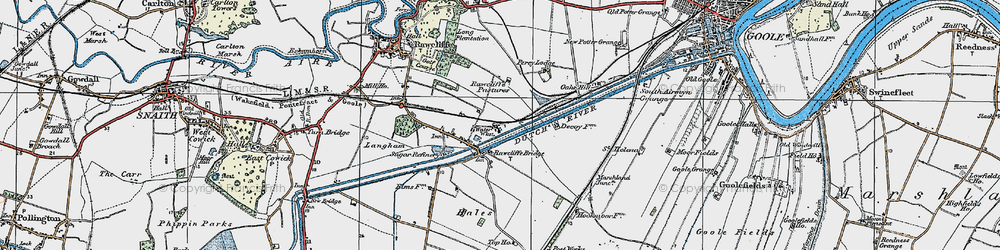Old map of Rawcliffe Bridge in 1924