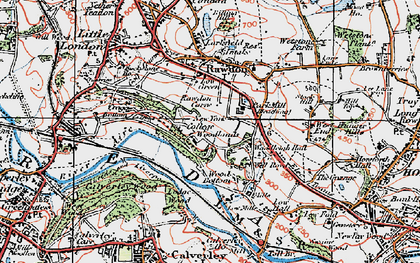 Old map of Rawdon Carrs in 1925