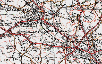 Old map of Rawfolds in 1925