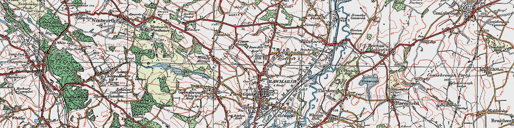 Old map of Rawmarsh in 1924