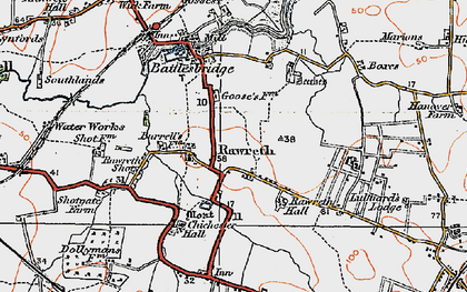 Old map of Beke Hall in 1921