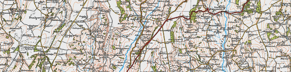 Old map of Rawridge in 1919