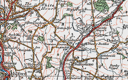 Old map of Rawson Green in 1921