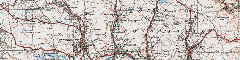 Old map of Rawtenstall in 1924