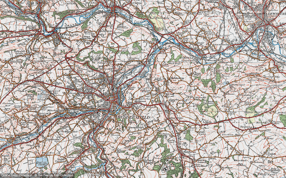 Old Map of Rawthorpe, 1925 in 1925