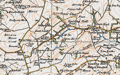 Old map of Bleara Lowe in 1925