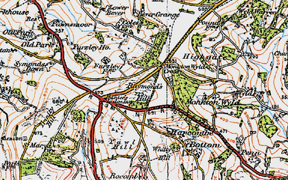 Old map of Raymond's Hill in 1919