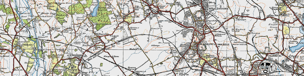 Old map of Rayners Lane in 1920