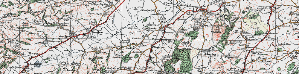Old map of Reabrook in 1921