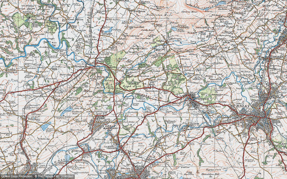 Old Map of Read, 1924 in 1924