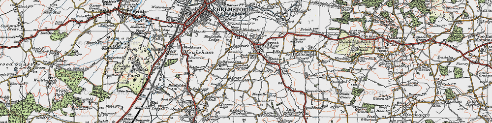 Old map of Reader's Corner in 1921