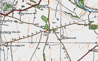 Old map of Ready Token in 1919