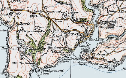Old map of Lescrow in 1919