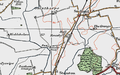Old map of Barlings Eau in 1923
