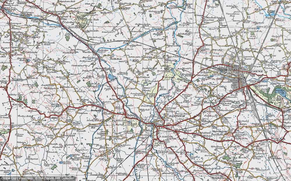 Old Map of Rease Heath, 1923 in 1923