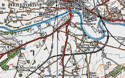 Old map of Red Hill in 1920