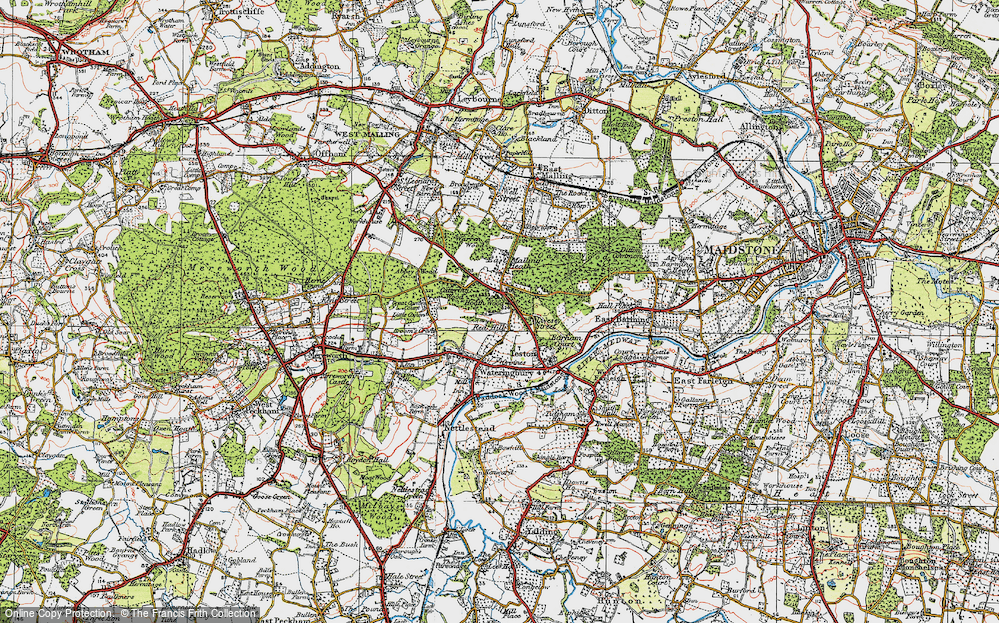 Old Map of Red Hill, 1920 in 1920