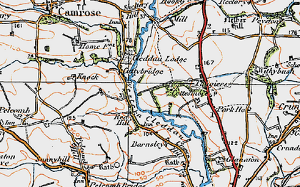 Old map of Red Hill in 1922