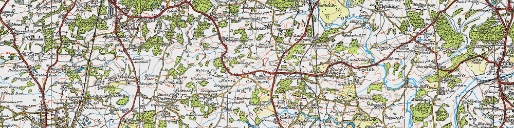 Old map of Red House Common in 1920
