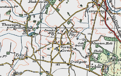 Old map of Red Pits in 1921
