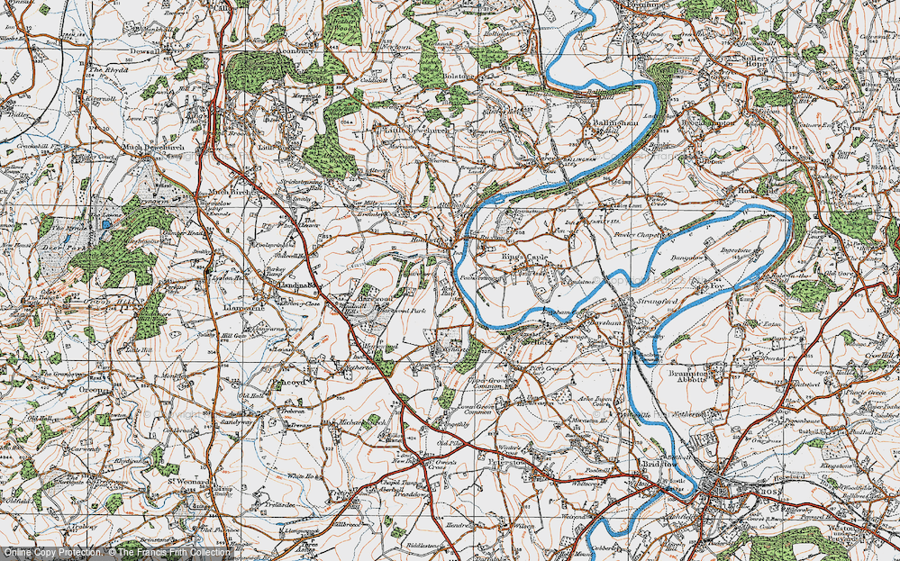 Old Map of Red Rail, 1919 in 1919