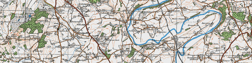 Old map of Red Rail in 1919