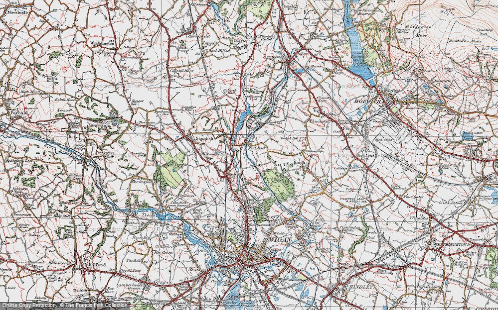 Old Map of Red Rock, 1924 in 1924