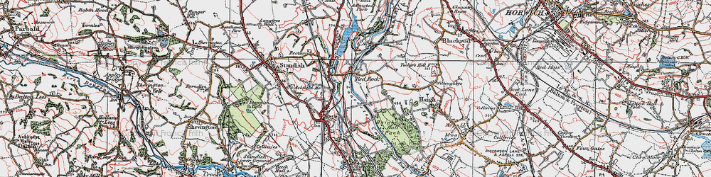 Old map of Red Rock in 1924