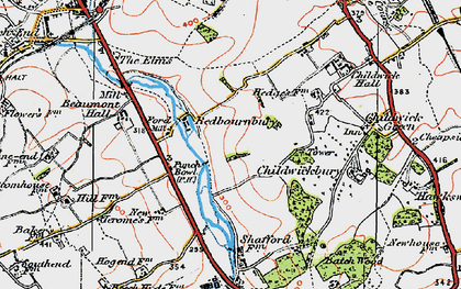 Old map of Redbournbury in 1920