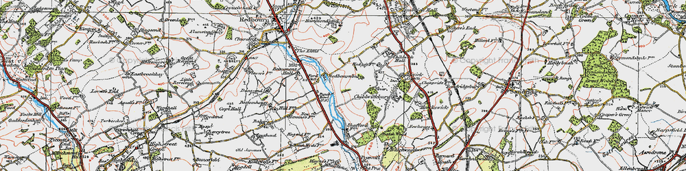 Old map of Beech Hyde in 1920