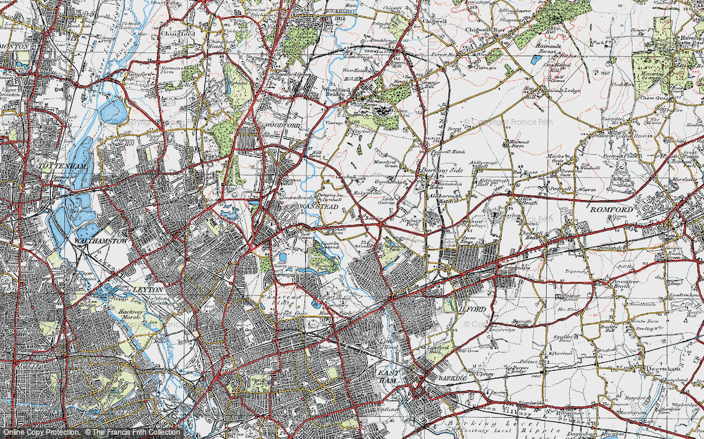 Old Map of Redbridge, 1920 in 1920
