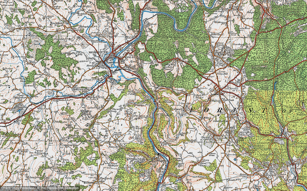 Old Map of Redbrook, 1919 in 1919