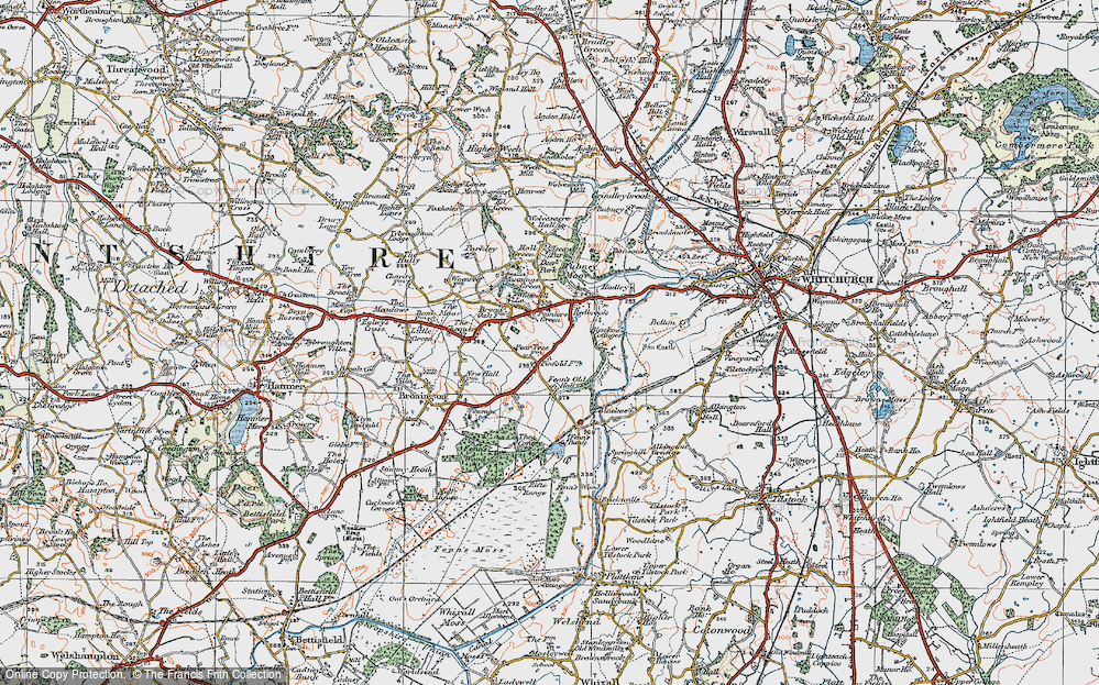 Old Map of Redbrook, 1921 in 1921