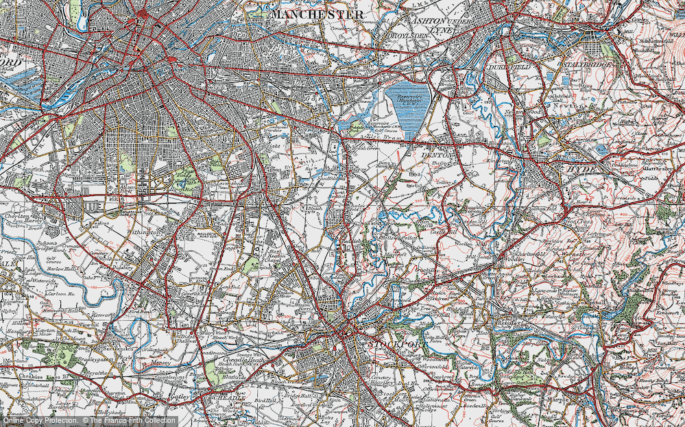 Old Map of Reddish, 1923 in 1923