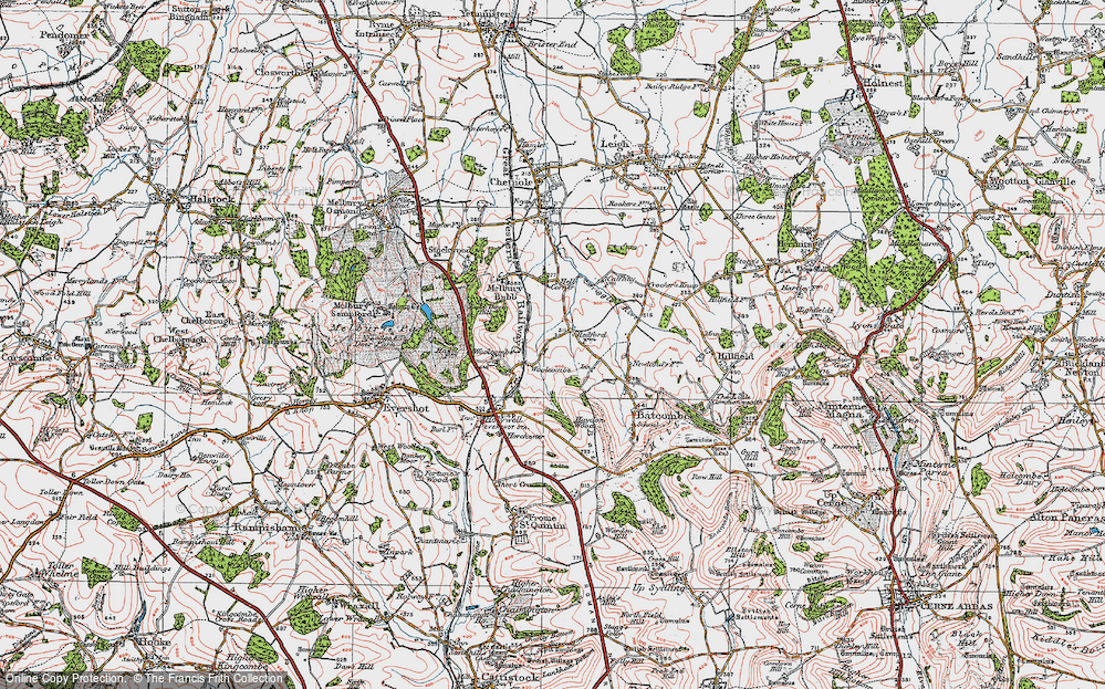 Old Map of Redford, 1919 in 1919