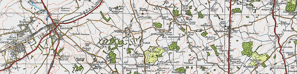 Old map of Redhill in 1919